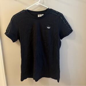 Adidas Black Tee with Trefoil Logo